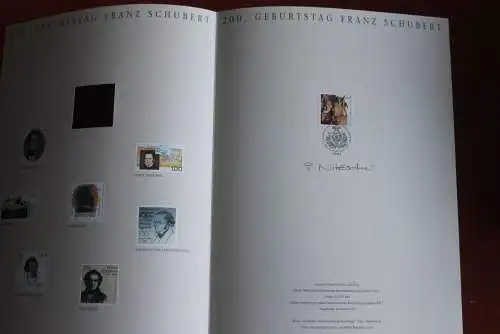 Deutschland Atelier Edition der POST 1997: 200. Geburtstag Franz Schubert; MiNr. 1895