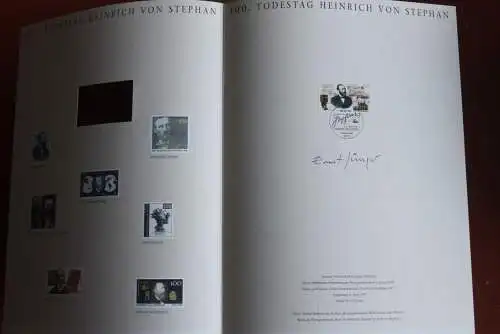 Deutschland Atelier Edition der POST 1997: 100.Todestag Heinrich von Stephan; MiNr. 1912