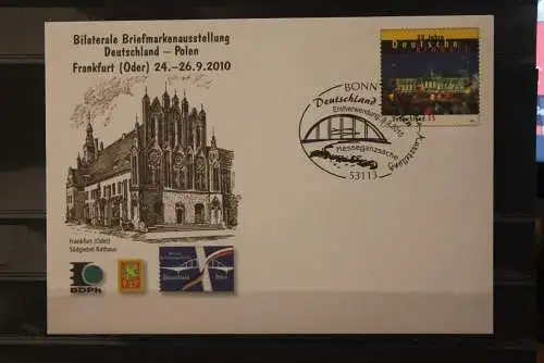 Deutschland 2010,Sonderumschlag USo 213; Bilaterale Briefmarkenausstellung Deutschland-Polen; ESST