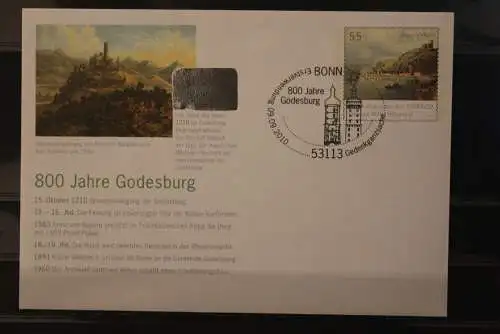 Deutschland 2010,Sonderumschlag USo 211; 800 Jahre Godesburg, ESST