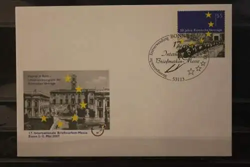 Deutschland 2007,Sonderumschlag USo 134; 50 Jahre Römische Verträge; Intern. Briefmarken-Messe Essen, ESST