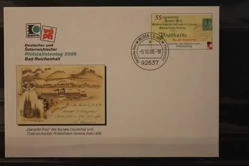 Deutschland 2006,Sonderumschlag USo 122; Deutscher und Österreichischer Philatelistentag Bad Reichenhall, EST