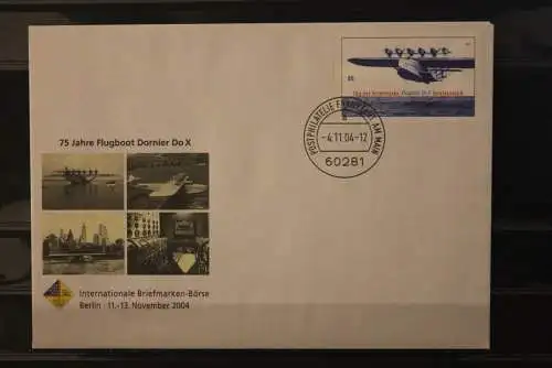 Deutschland 2004,Sonderumschlag USo 85; Intern. Briefmarkenbörse Berlin; Flugboot Dornier Do X, EST