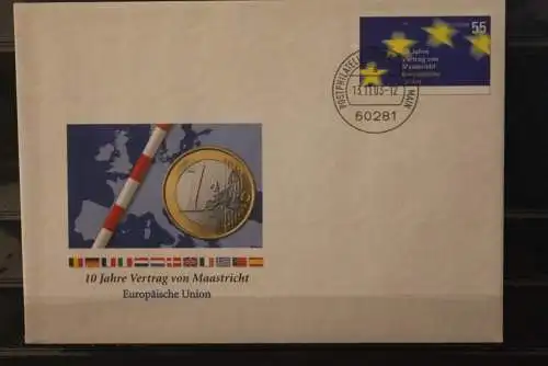 Deutschland 2003,Sonderumschlag USo 65; 10 Jahre Vertrag von Maastricht-Europäische Union, EST