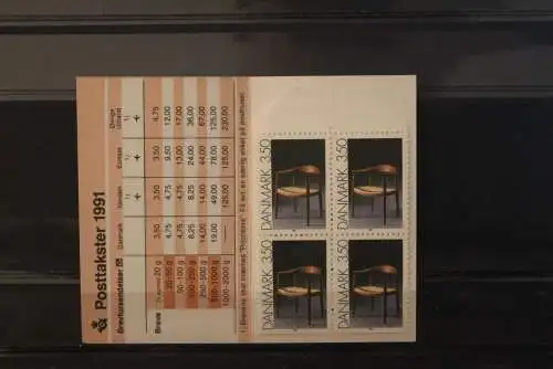 Dänemark Markenheft MH  Gebrauchskunst; 22.8.1991, MiNr. 1007, MNH