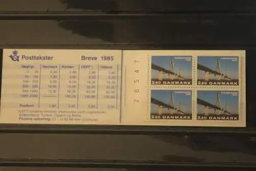 Dänemark Markenheft MH  Eröffnung Faro-Brücke, 21.5.1985; MiNr. 839, MNH