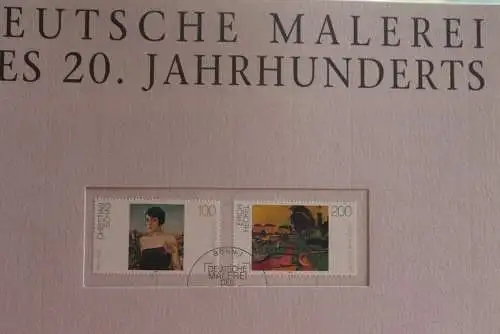 Deutschland Atelier Edition der POST 1994: Deutsche Malerei des 20. Jahrhunderts; MiNr. 1748-50