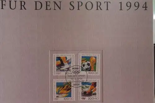 Deutschland Atelier Edition der POST 1994: Für den Sport: Olympische Winterspiele Lillehammer; MiNr. 1717-20