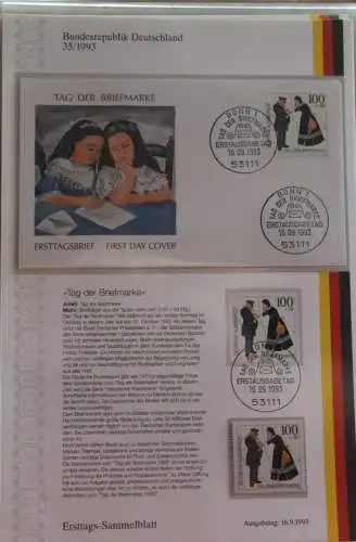 Deutschland  Ersttags-Sammelblatt 1993: Tag der Briefmarke, MiNr. 1692