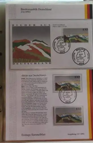 Deutschland  Ersttags-Sammelblatt 1993: Bilder aus Deutschland: Hohe Rhön, MiNr. 1686