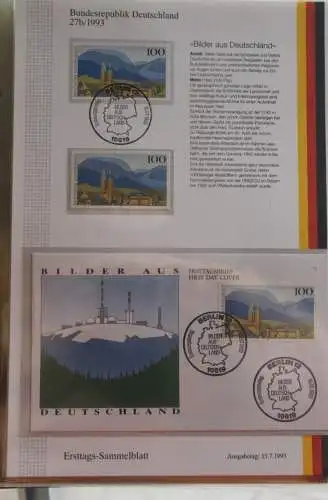 Deutschland  Ersttags-Sammelblatt 1993: Bilder aus Deutschland: Harz, MiNr. 1685