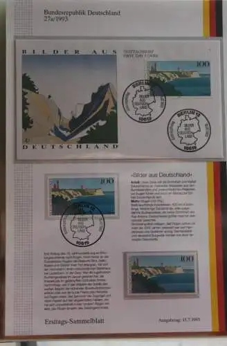 Deutschland  Ersttags-Sammelblatt 1993: Bilder aus Deutschland: Rügen, MiNr. 1684
