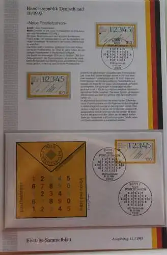 Deutschland  Ersttags-Sammelblatt 1993: Neue Postleitzahlen, MiNr. 1659
