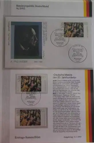 Deutschland  Ersttags-Sammelblatt 1993: Deutsche Malerei: Paul Weber, MiNr. 1658