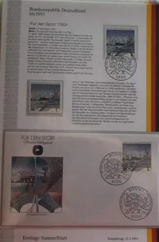 Deutschland  Ersttags-Sammelblatt 1993: Für den Sport; Olympiapark München; MiNr. 1651