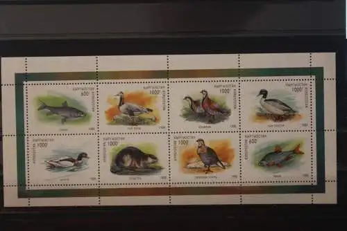 Kirgisistan1998, Fische, Biber, Enten, Wasservögel, ungebraucht