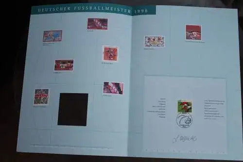 Deutschland Atelier Edition der POST 1998:Deutscher Fußballmeister 1. FC Kaiserslautern; MiNr. 2010