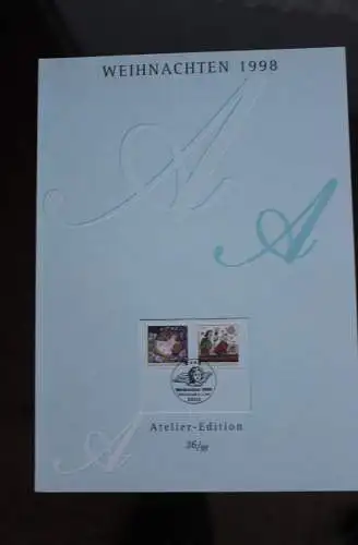 Deutschland Atelier Edition der POST 1998:Weihnachten 1998; MiNr. 2023-24