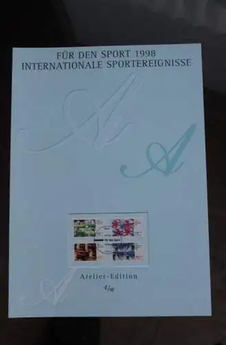 Deutschland Atelier Edition der POST 1998: Sporthilfe:Olympische Winterspiele Nagano; MiNr. 1968-71