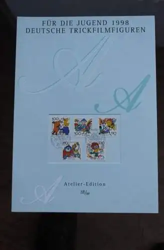 Deutschland Atelier Edition der POST 1998: Deutsche Trickfilmfiguren; MiNr. 1990-94