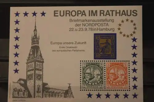 VIGNETTE; BRD NORDPOSTA '78 Hamburg "EUROPA" 1. Direktwahl Europa-Parlament