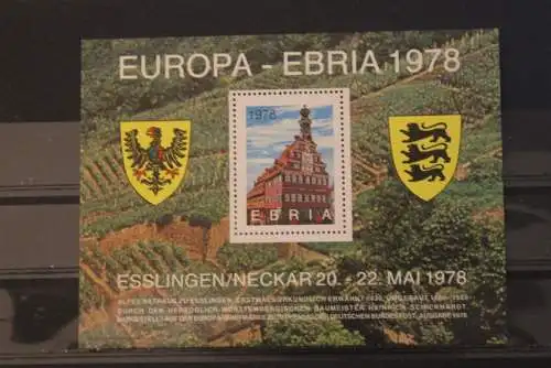 VIGNETTE; BRD  EUROPA - EBRIA 1978 Esslingen