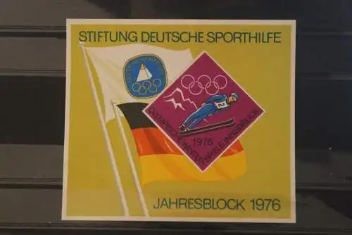 VIGNETTE; BRD Jahresblock 1976 Deutsche Sporthilfe - Olympische Winterspiele Innsbruck 1976