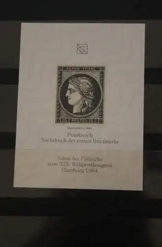 VIGNETTE; Frankreich  Nachdruck Nr. 1 zum Weltpostkongress Hamburg 1984; UPU