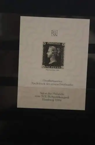 VIGNETTE; Großbritannien  Nachdruck Nr. 1 zum Weltpostkongress Hamburg 1984; UPU