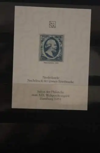 VIGNETTE; Niederlande  Nachdruck Nr. 1 zum Weltpostkongress Hamburg 1984; UPU