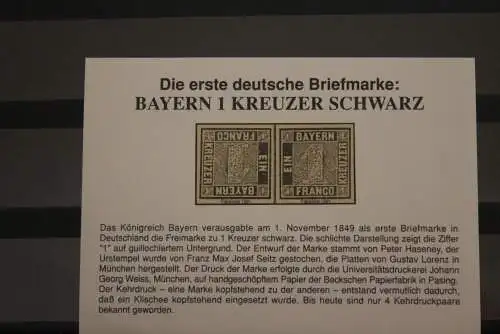 VIGNETTE; BRD, Vignette Bayern 1 Kreuzer schwarz