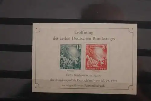 VIGNETTE; BRD, Eröffnung Deutscher Bundestag 1949, Nachdruck