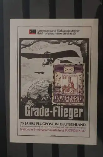 VIGNETTE; BRD, Flugpost in Deutschland SÜDPOSTA '87