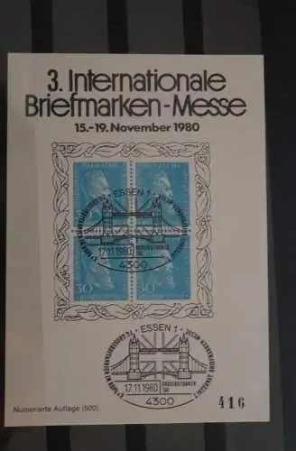 VIGNETTE; Intern. Briefmarken-Messe Essen 1980, nummeriert