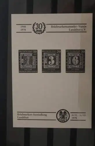 VIGNETTE; BRD Schwarzdruck Briefmarken-Ausstellung Landshut