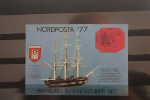 VIGNETTE; BRD British-Guiana 1856 zur NORDPOSTA '77 Hamburg