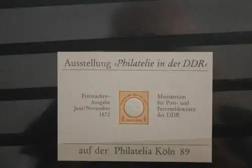 VIGNETTE; DDR; Freimarke 1/2 Groschen 1872 zur Philatelia Köln '89