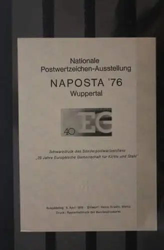 VIGNETTE; BRD Schwarzdruck Europäische Gemeinschaft zur NAPOSTA '76