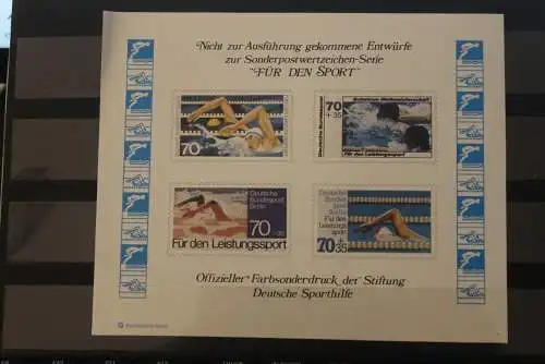 Vignette:BRD/Berlin;Für den Sport,Offizieller Druck der Deutsche Sporthilfe; Schwimmen