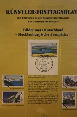 Deutschland, Künstler-Ersttagsblatt 1994: Bilder aus Deutschland: Mecklenburgische Seenplatte,  MiNr 1745