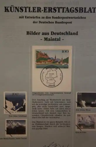 Deutschland, Künstler-Ersttagsblatt 1994: Bilder aus Deutschland: Maintal,  MiNr 1744