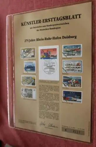 Deutschland, Künstler-Ersttagsblatt 1991: Rhein-Ruhr-Hafen Duisburg; MiNr 1558