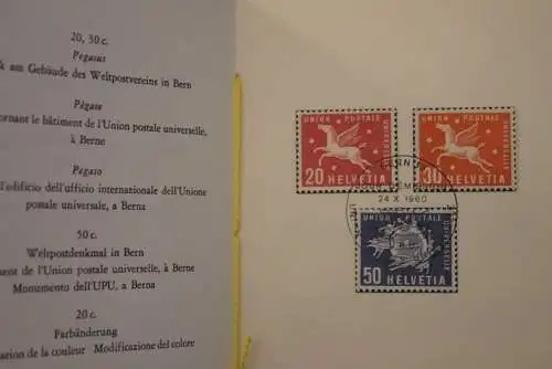 Schweiz 1960,  PTT- Sammelheft  Nr. 36; UPU; 24.10.1960; ESST