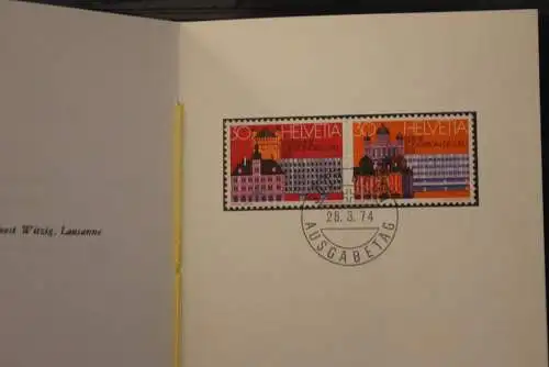 Schweiz 1974,  PTT- Sammelheft  Nr. 128; 28.3.1974; Weltpostkongress UPU; ESST