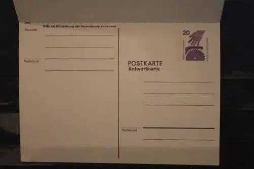 Deutschland 1974, Postkarte Wertstempel Unfallverhütung, 20 Pf., PP 92, kompl. Druck lila, ungebraucht