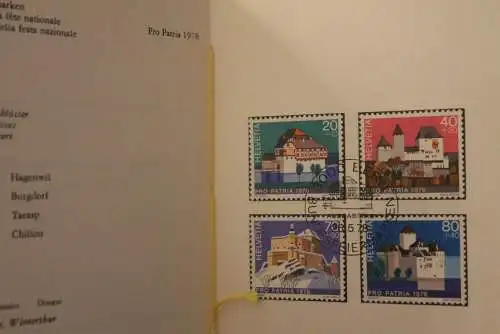 Schweiz 1978,  PTT- Sammelheft  Nr. 161, Pro Patria, Burgen,  ESST