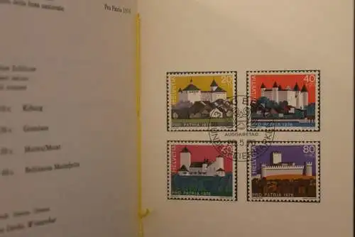 Schweiz 1976,  PTT- Sammelheft  Nr. 147, Pro Patria, Burgen,  ESST