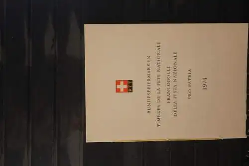 Schweiz 1974,  PTT- Sammelheft  Nr. 130, Pro Patria,  ESST