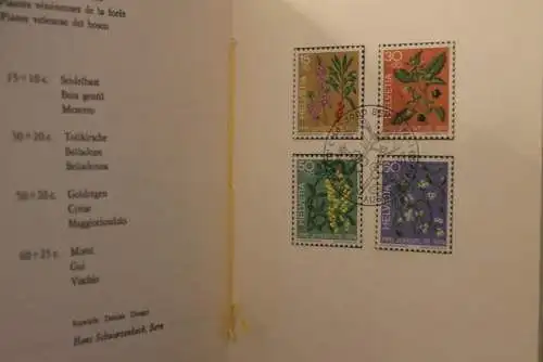 Schweiz 1974,  PTT- Sammelheft  Nr. 134, Pro Juventute, Flora; ESST