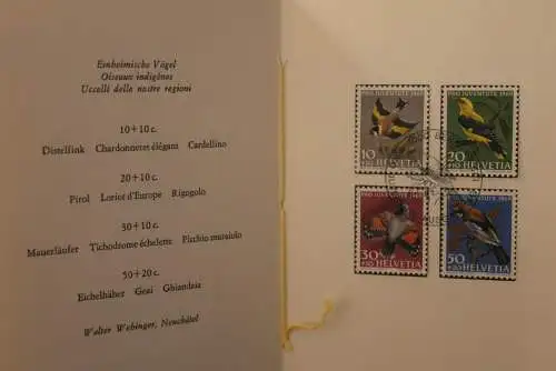 Schweiz 1969,  PTT- Sammelheft  Nr. 95, Pro Juventute, Vögel; ESST